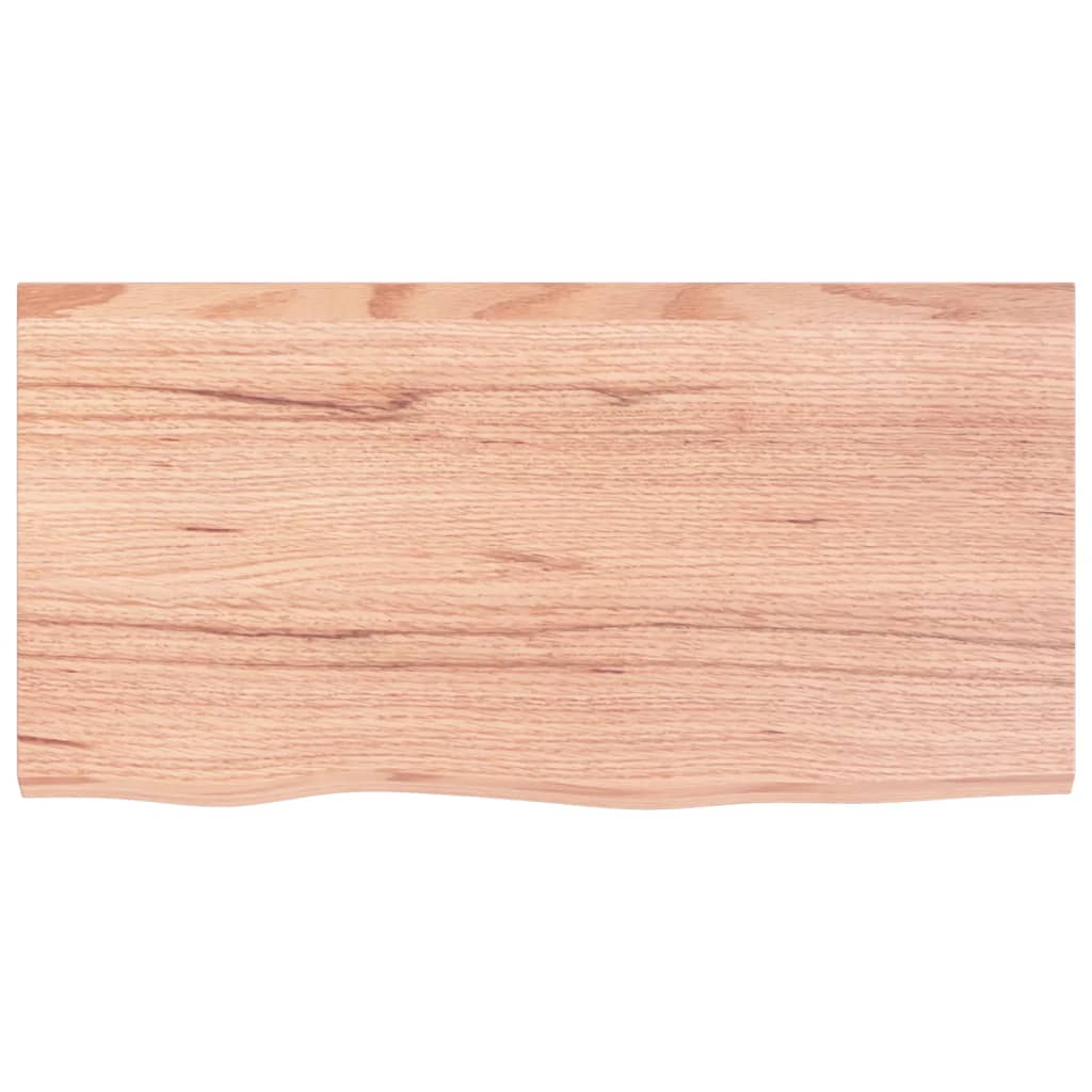 Stolna ploča svjetlosmeđa 80x40x(2-6) cm tretirana hrastovina