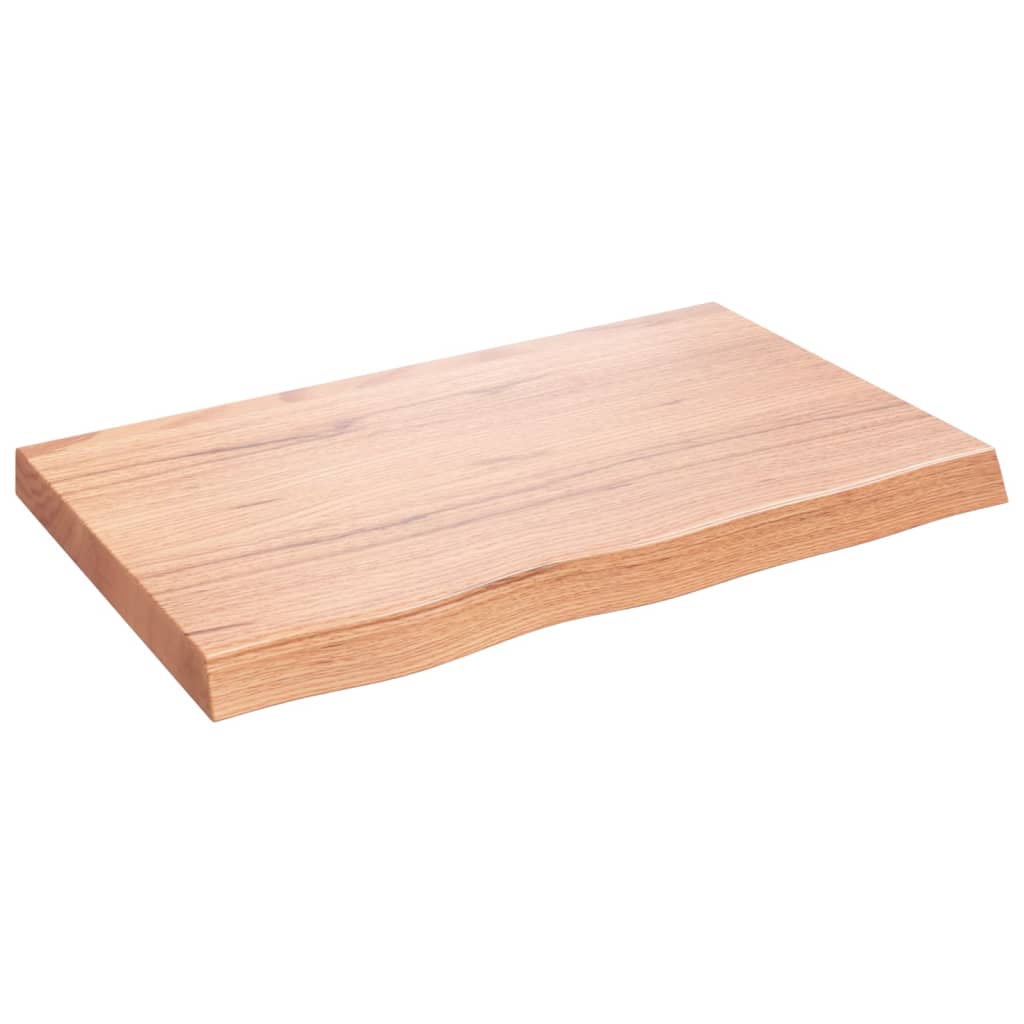 Stolna ploča svjetlosmeđa 80x50x(2-6) cm tretirana hrastovina