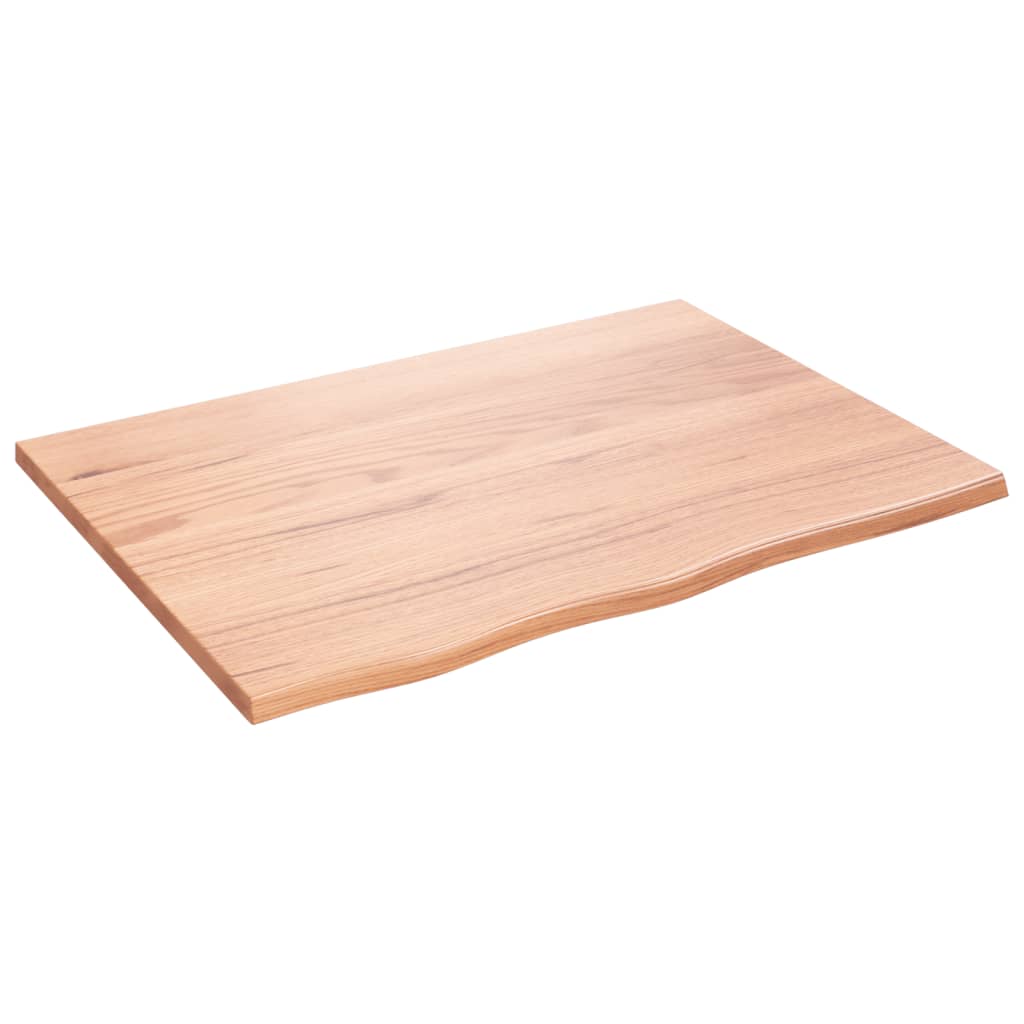 Stolna ploča svjetlosmeđa 80 x 60 x 2 cm tretirana hrastovina