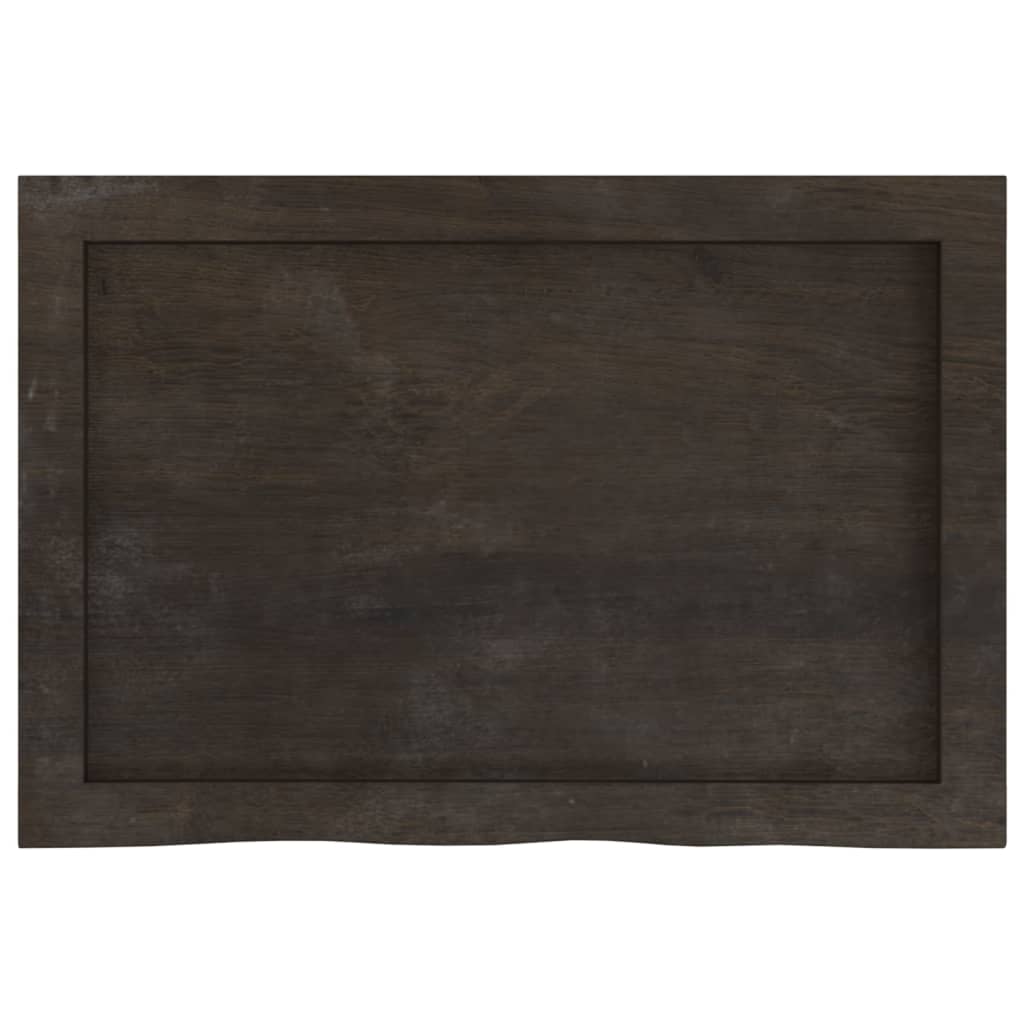 Stolna ploča tamnosiva 60x40x(2-4) cm obrađena masivna hrast