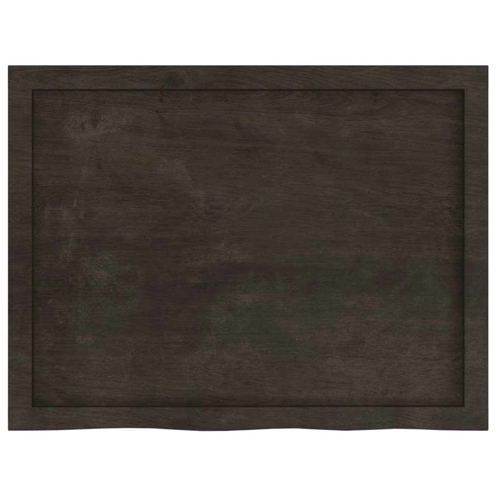 Stolna ploča tamnosmeđa 80x60x(2-6) cm obrađena masivna hrast