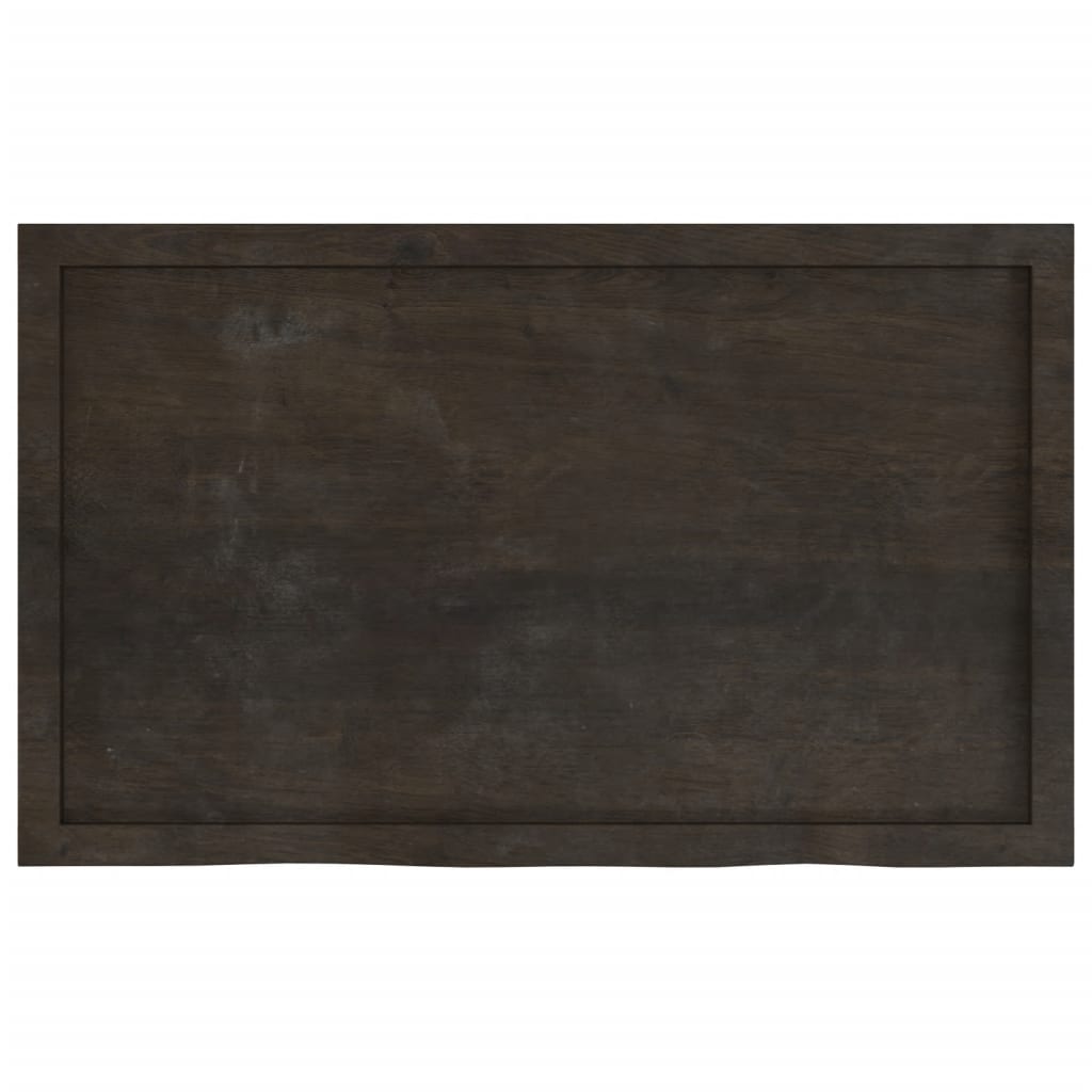 Stolna ploča tamnosmeđa 100x60x(2-4) cm obrađena masivna hrast