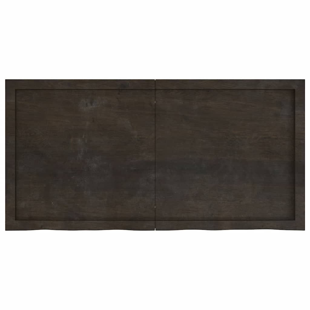 Stolna ploča tamnosmeđa 120x60x(2-4) cm obrađena masivna hrast