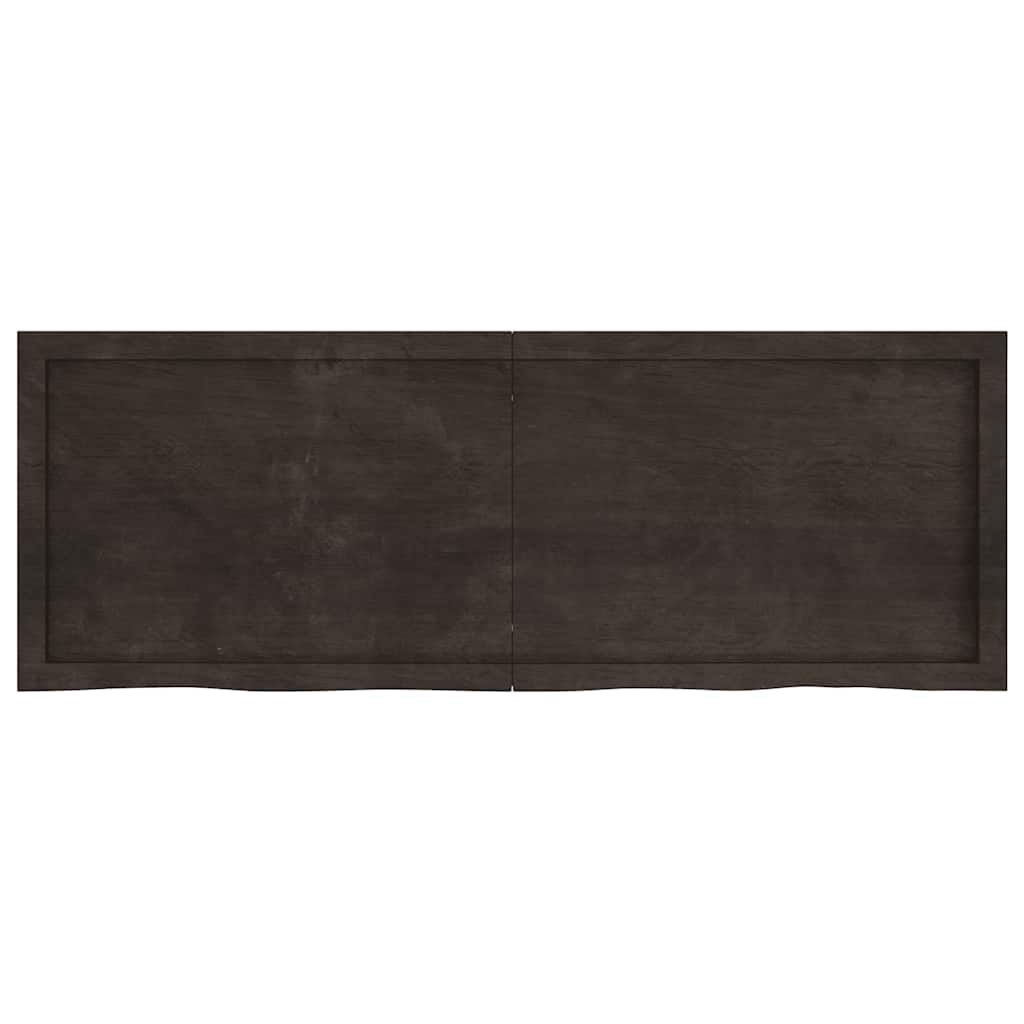 Stolna ploča tamnosmeđa 140x50x(2-4) cm obrađena masivna hrast
