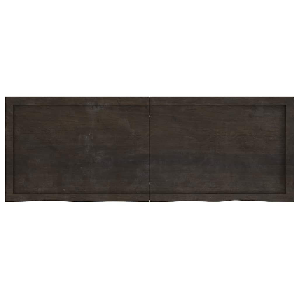 Stolna ploča tamnosmeđa 140x50x(2-6) cm tretirana hrastovina