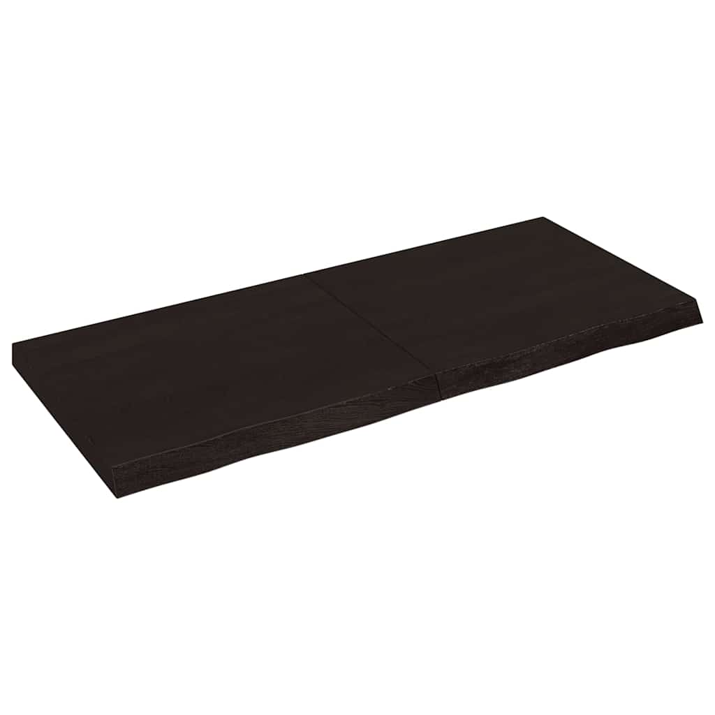 Stolna ploča tamnosmeđa 140x60x(2-6) cm obrađena masivna hrast