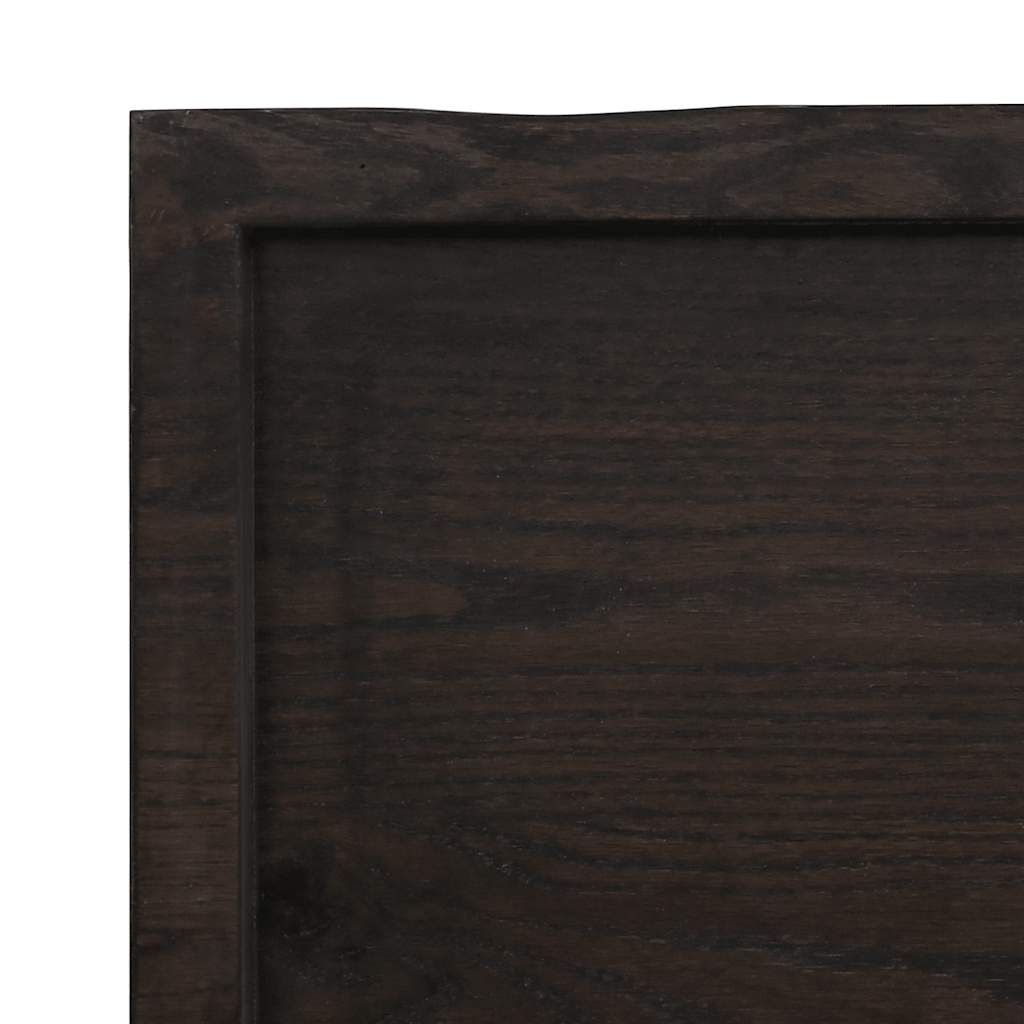 Stolna ploča tamnosmeđa 140x60x(2-6) cm obrađena masivna hrast