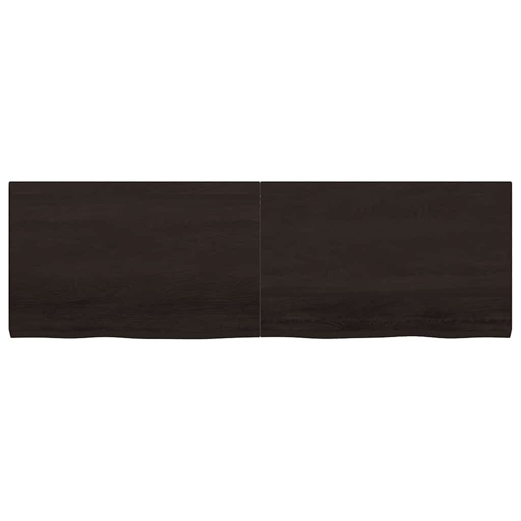 Stolna ploča tamnosmeđa 160x50x(2-4) cm obrađena masivna hrast