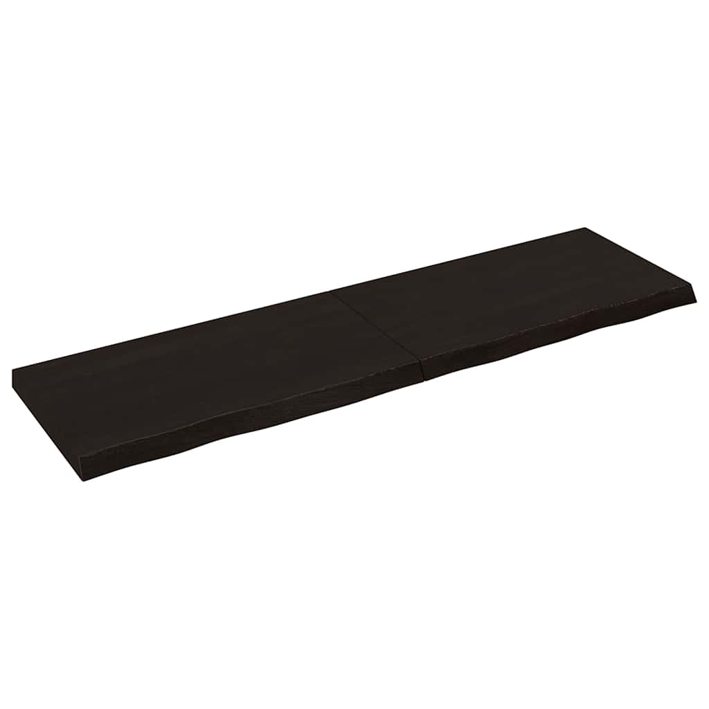 Stolna ploča tamnosmeđa 180x50x(2-6) cm obrađeni masivni hrast