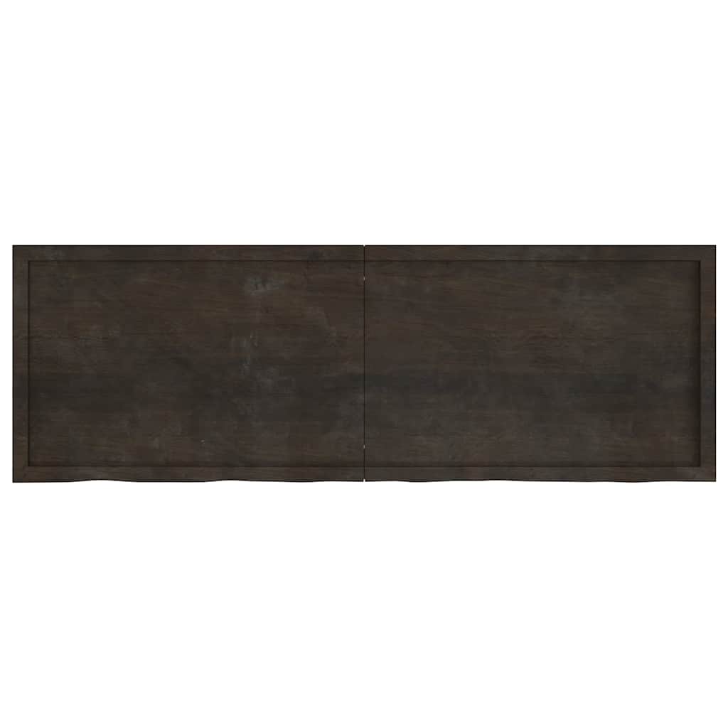 Stolna ploča tamnosmeđa 180x60x(2-6) cm obrađena masivna hrast