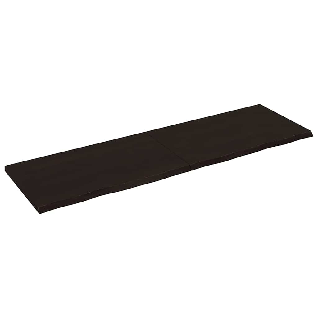 Stolna ploča tamnosmeđa 200x60x(2-4) cm obrađena masivna hrast