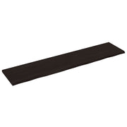 Stolna ploča tamnosmeđa 220x50x(2-4) cm obrađeni masivni hrast