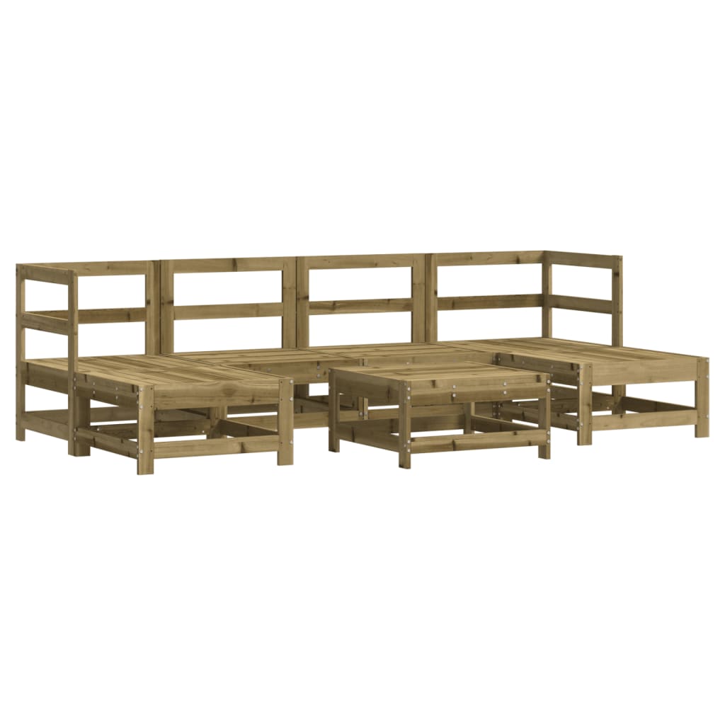 7-dijelna vrtna garnitura od impregnirane borovine s jastucima