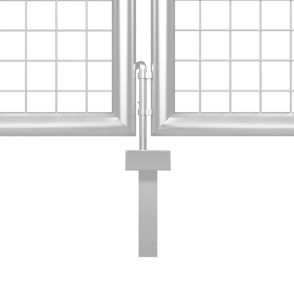 Vrtna vrata od mreže srebrne boje 300 x 125 cm, pocinčani čelik