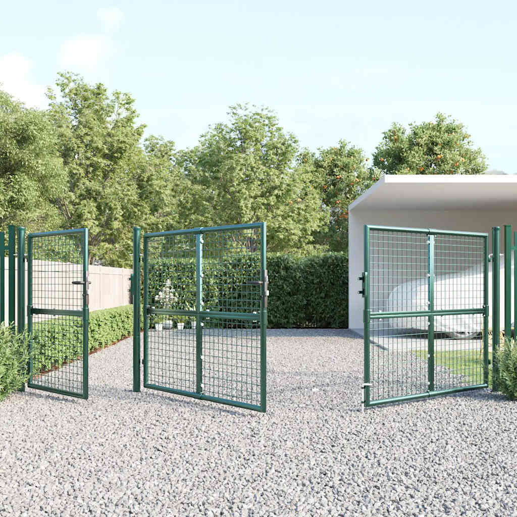 Mrežasta vrtna vrata zelena 400x125 cm pocinčani čelik