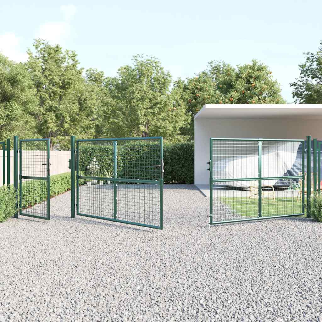 Mrežasta vrtna vrata zelena 500x125 cm pocinčani čelik