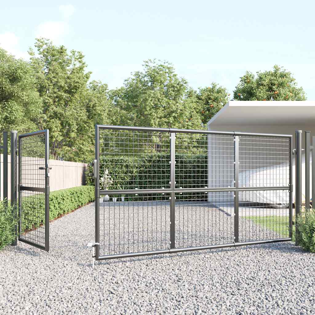 Mrežasta vrtna vrata antracit 350x125 cm pocinčani čelik