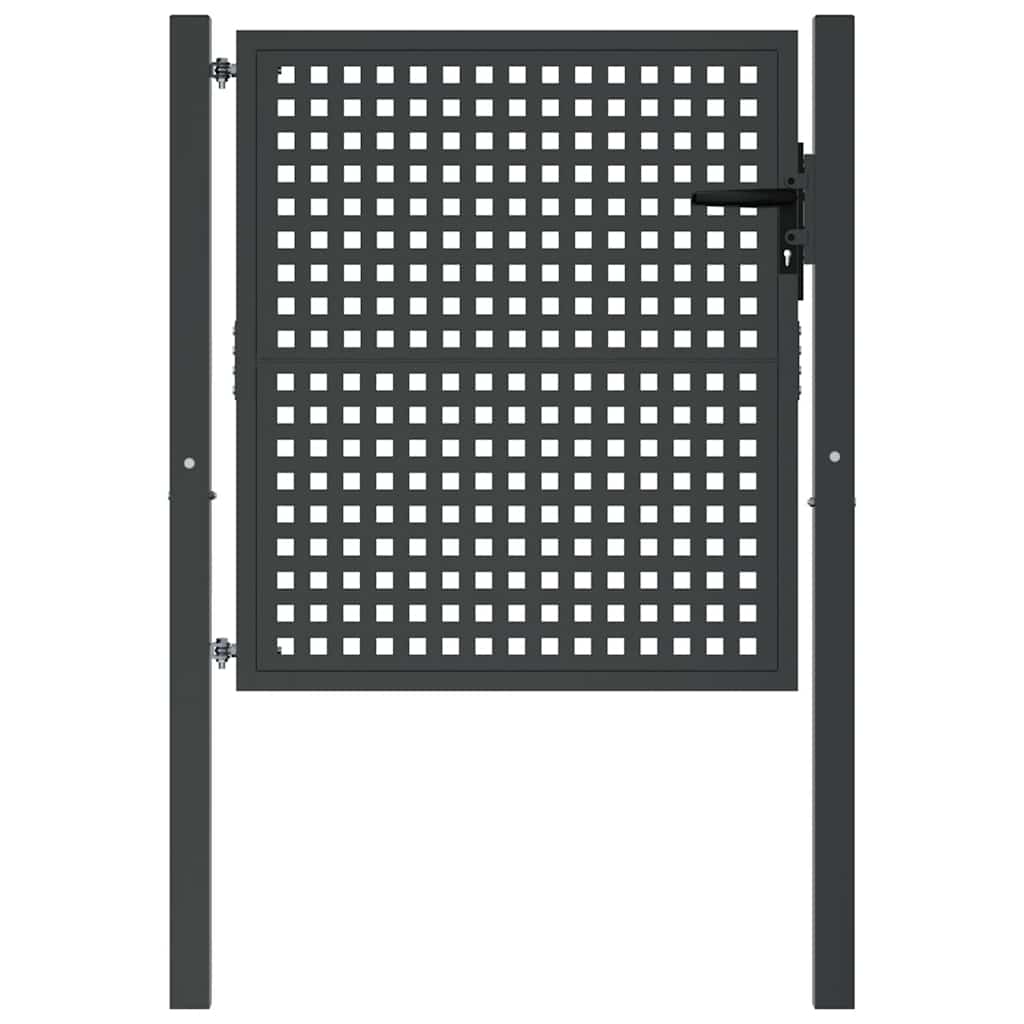 Vrtna vrata antracit 100x100 cm čelik