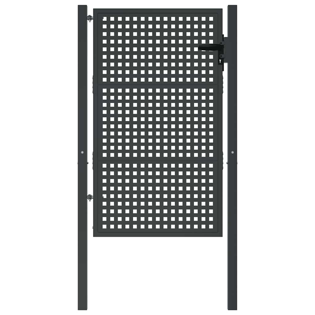 Vrtna vrata antracit 100x125 cm čelik