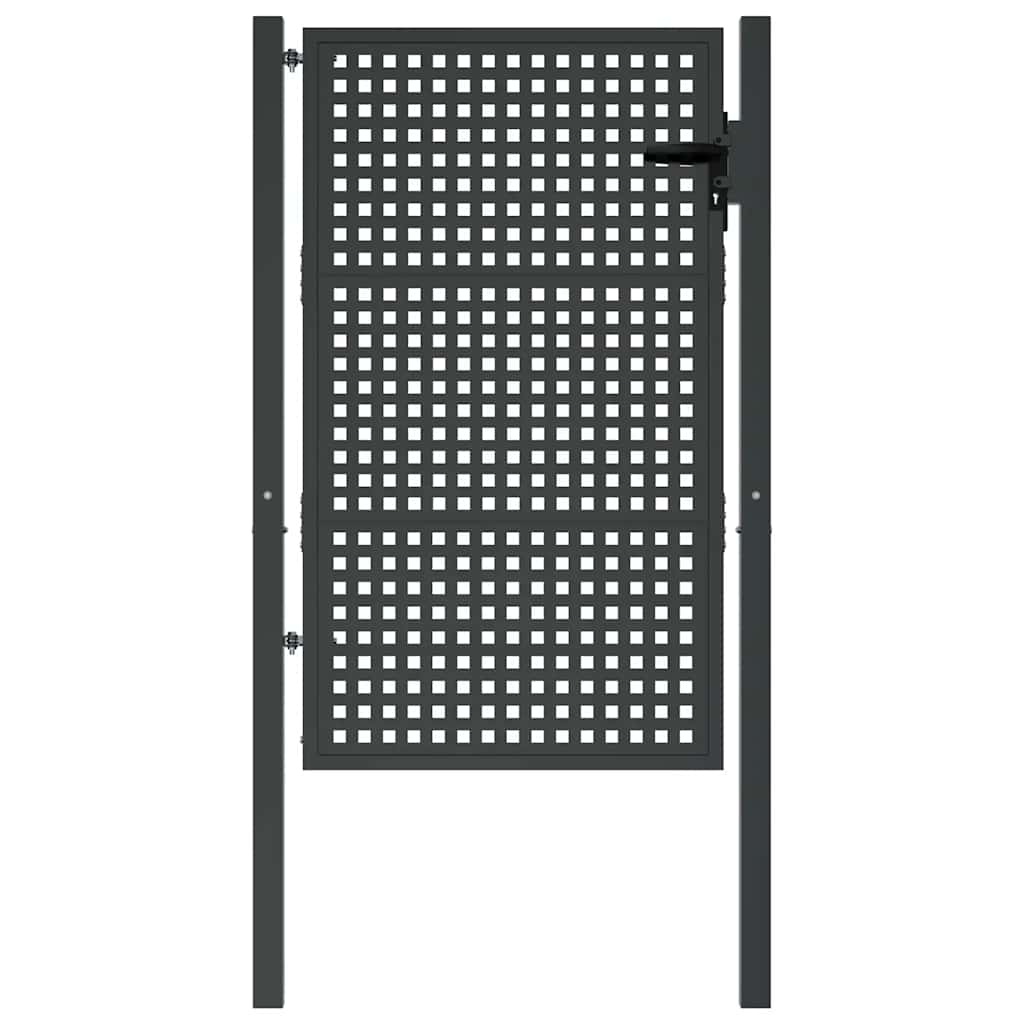 Vrtna vrata antracit 100x150 cm čelik