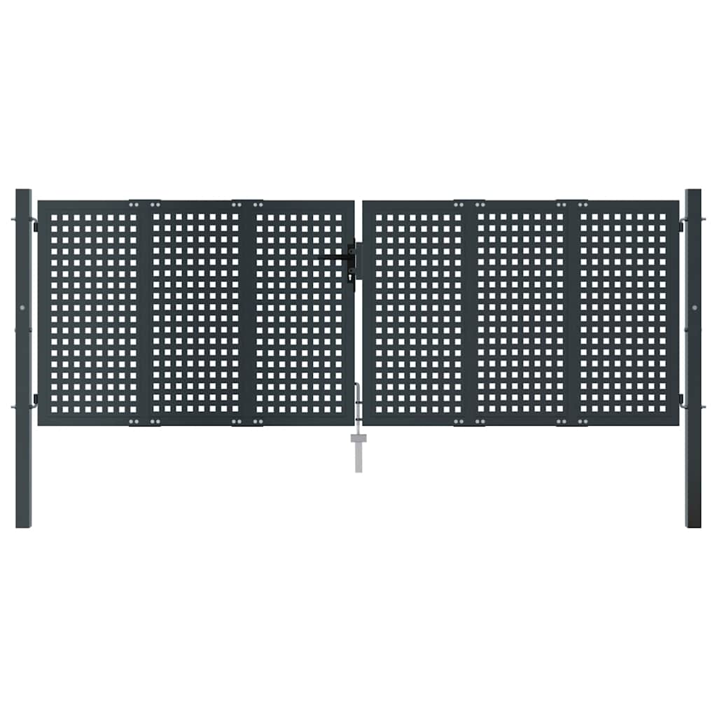 Vrtna vrata antracit boje 300x100 cm čelik