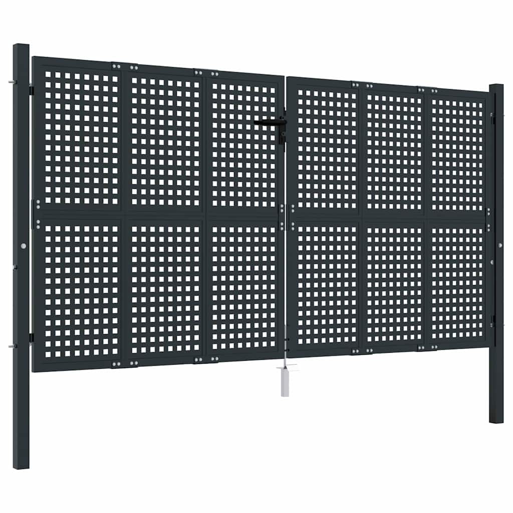 Vrtna vrata antracit boje 300x150 cm čelik