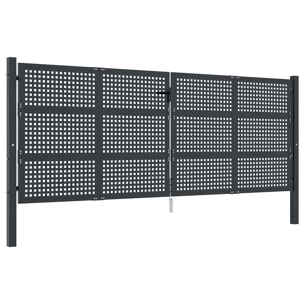 Vrtna vrata antracit 400x150 cm čelik