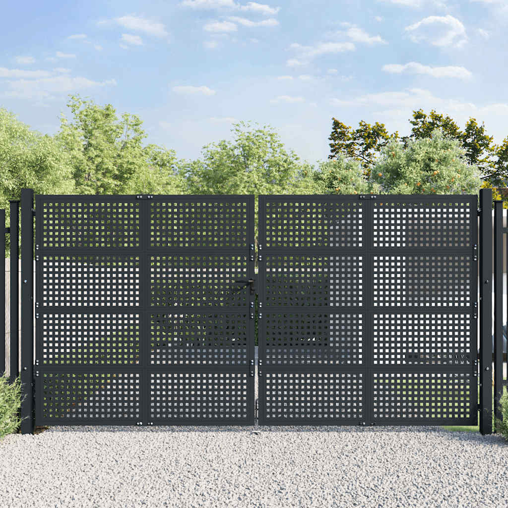 Vrtna vrata antracit 400x175 cm čelik