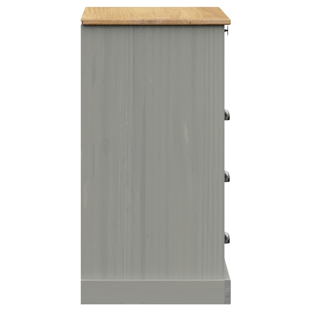 Ladičar VIGO sivi 80 x 40 x 76 cm od masivne borovine
