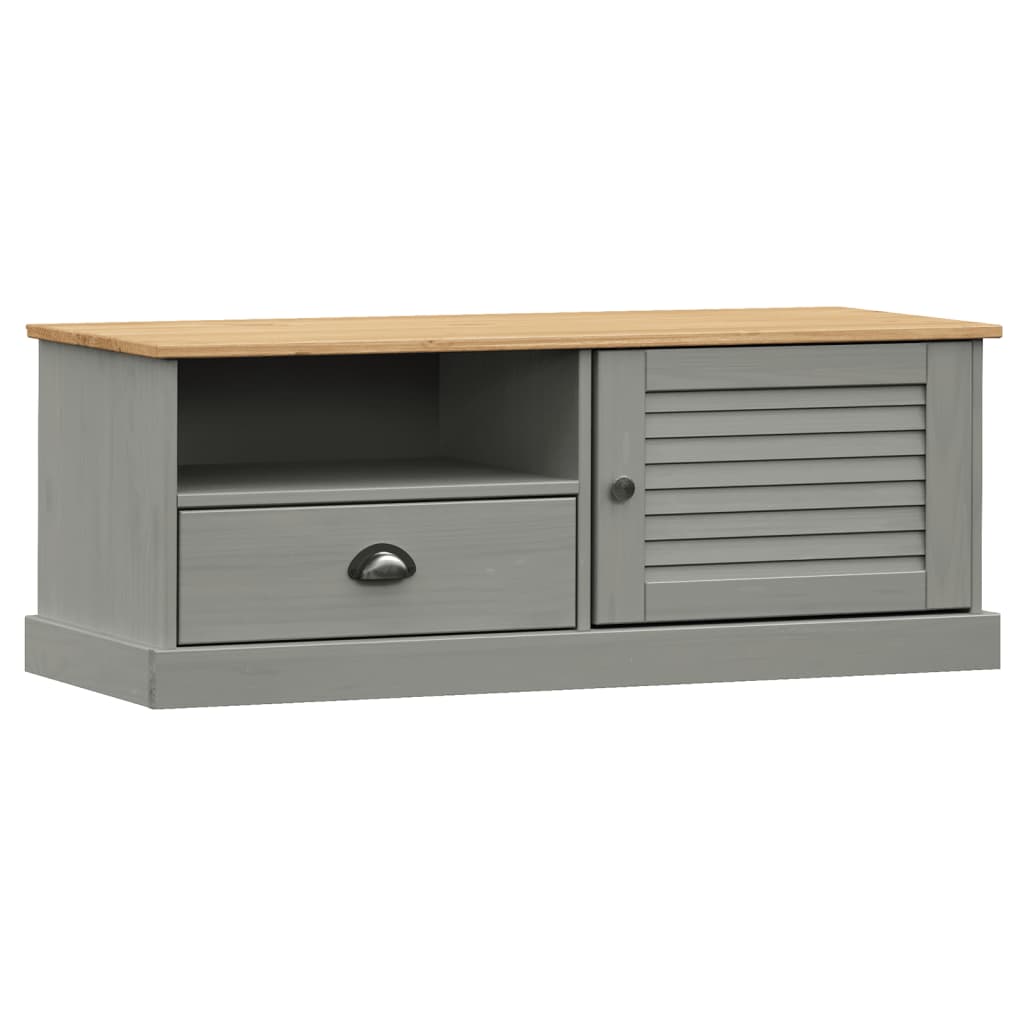 TV ormarić VIGO sivi 106 x 40 x 40 cm od masivne borovine