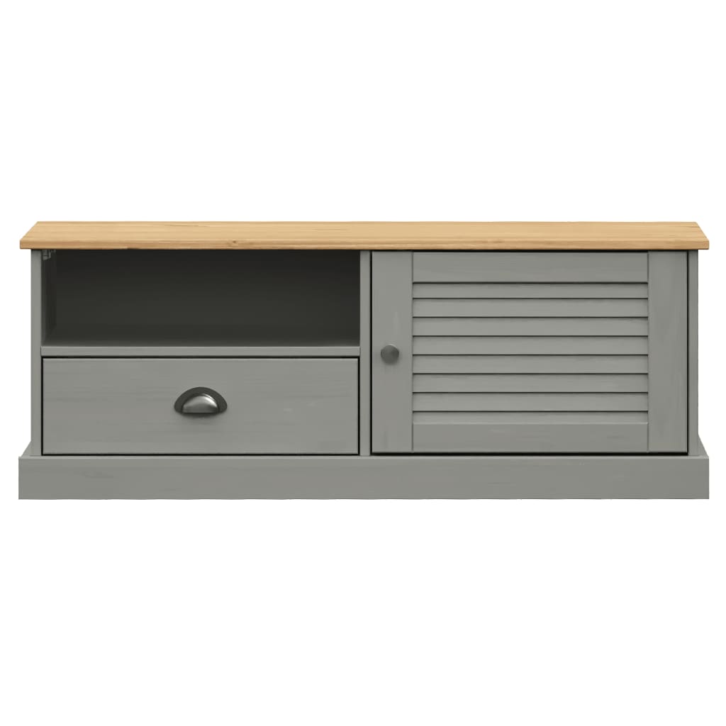 TV ormarić VIGO sivi 106 x 40 x 40 cm od masivne borovine
