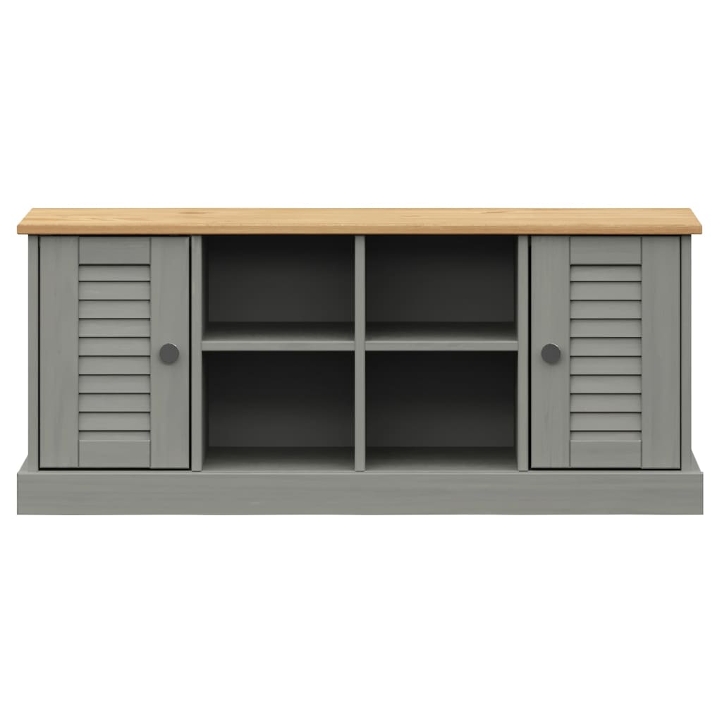 Klupa za cipele VIGO siva 106 x 35 x 45 cm od masivne borovine