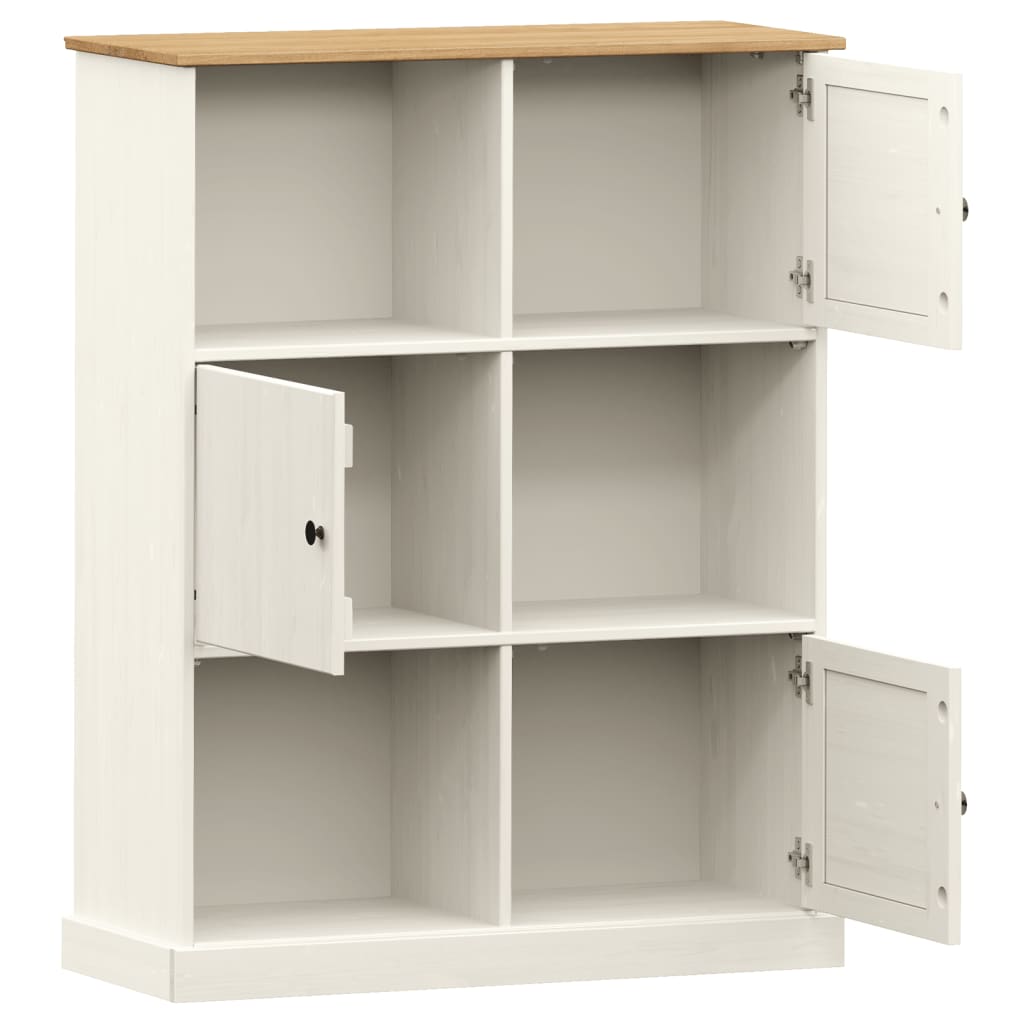 Regal za knjige VIGO bijeli 90x35x114,5 cm od masivne borovine