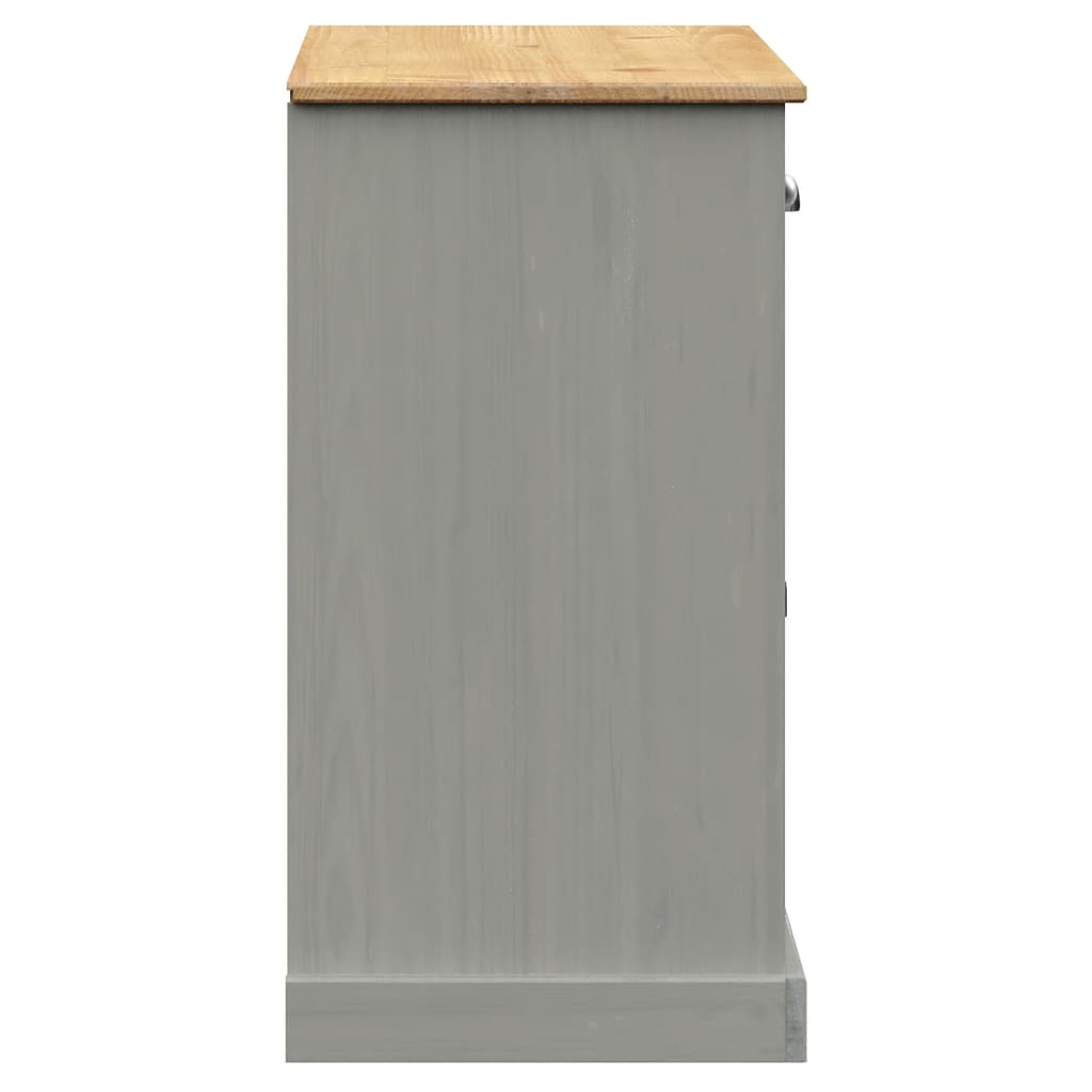 Komoda s ladicama VIGO 113x40x75 cm siva od masivne borovine