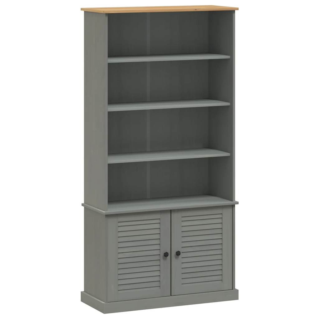 Regal za knjige VIGO sivi 85 x 35 x 170 cm od masivne borovine