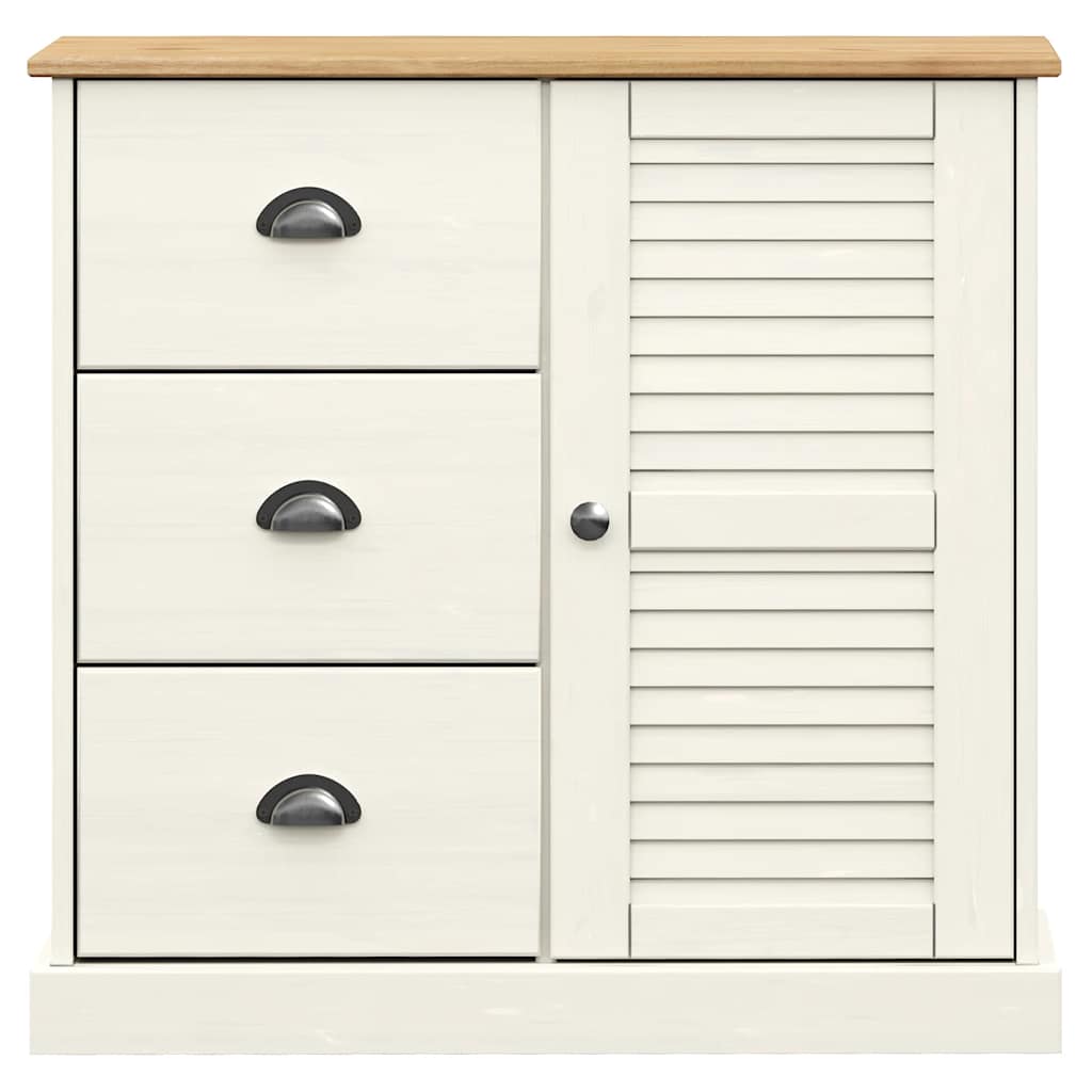Komoda s ladicama VIGO 78x40x75 cm bijela od masivne borovine