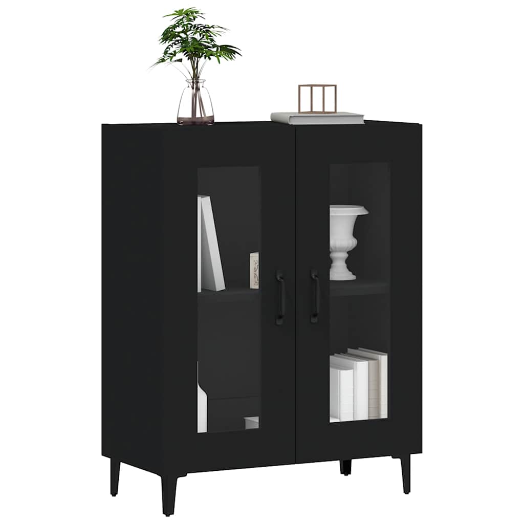 Komoda crna 69,5 x 34 x 90 cm od konstruiranog drva