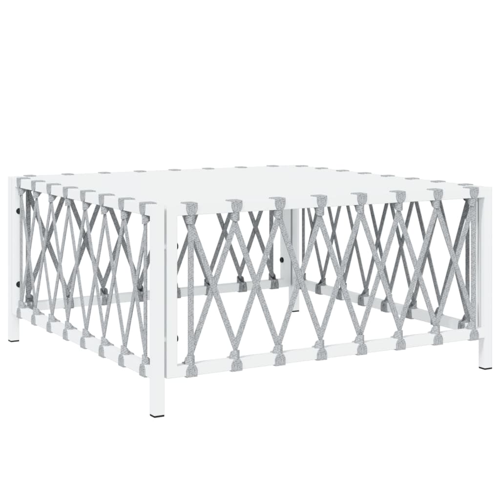 6-dijelna vrtna garnitura s jastucima bijela čelična
