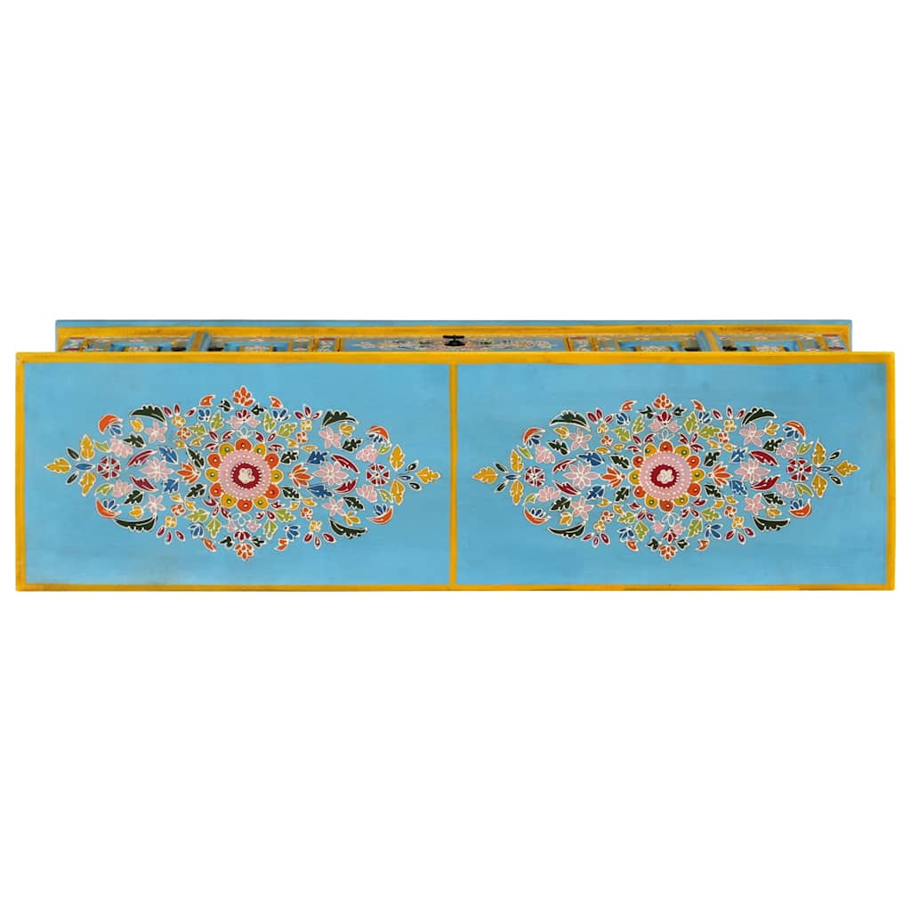 TV ormarić plavi 110 x 30 x 40 cm od masivnog drva manga