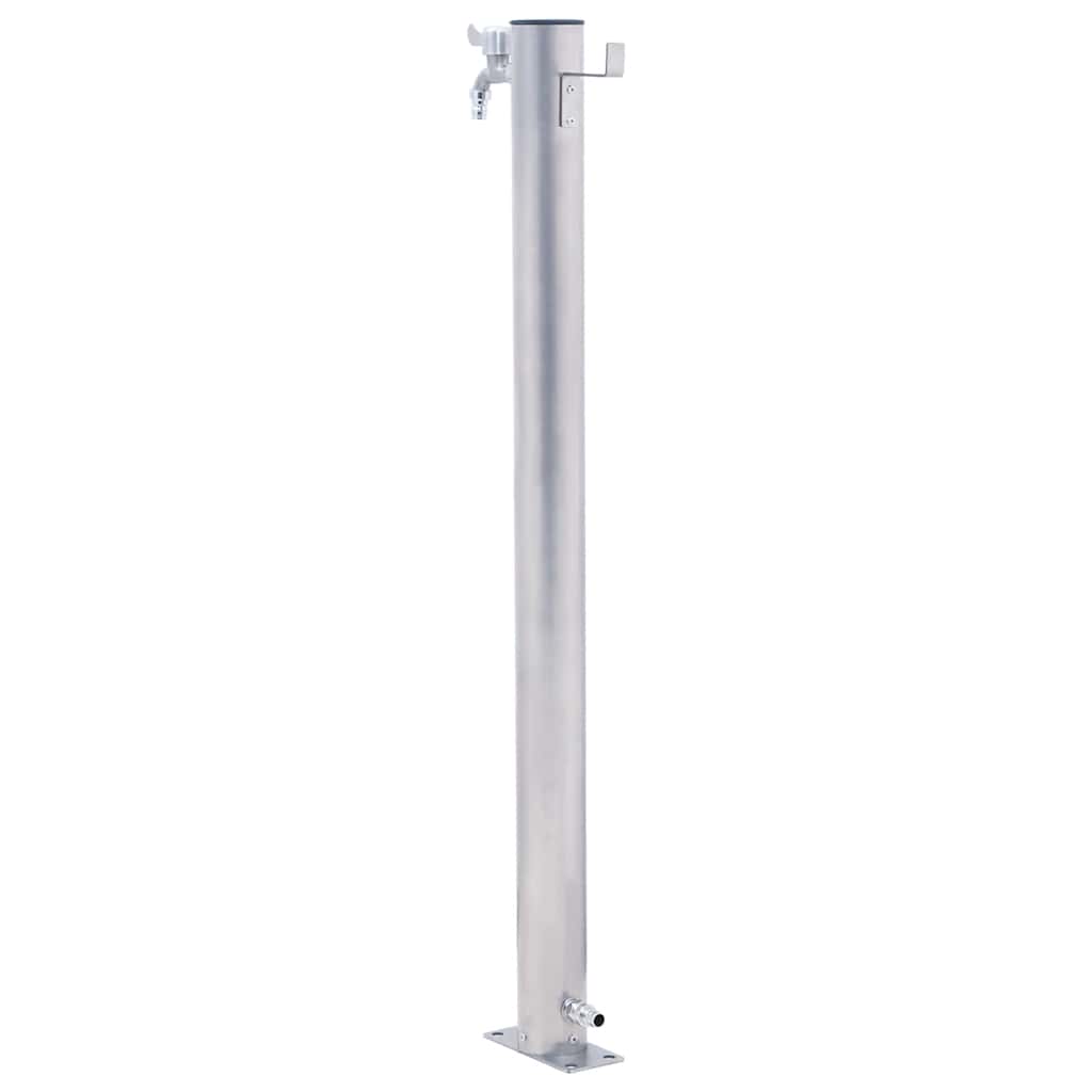 Vrtni stup za vodu 60 cm od nehrđajućeg čelika okrugli