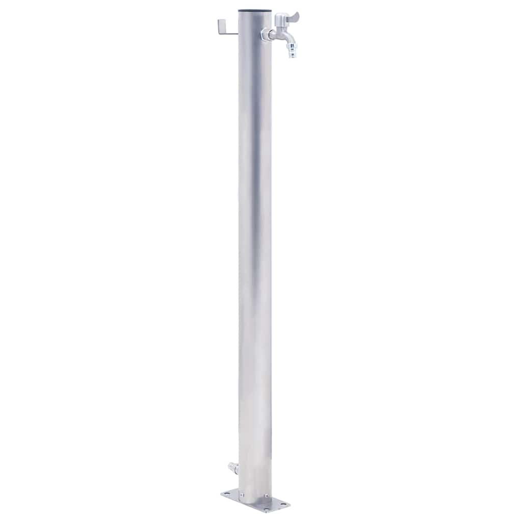 Vrtni stup za vodu 80 cm od nehrđajućeg čelika okrugli