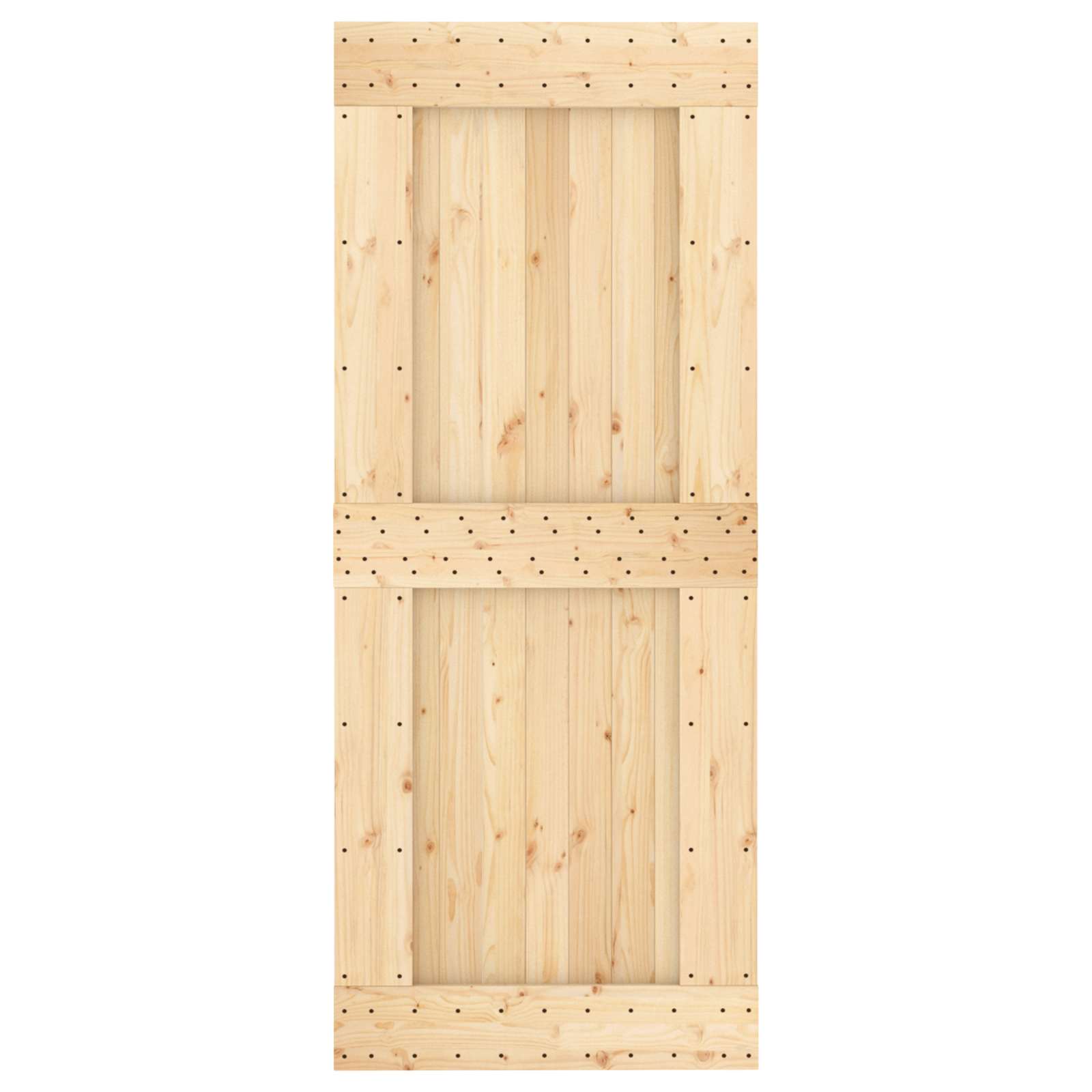 Vrata NARVIK 85 x 210 cm Čvrsta borovina (neobrađena) Prirodna
