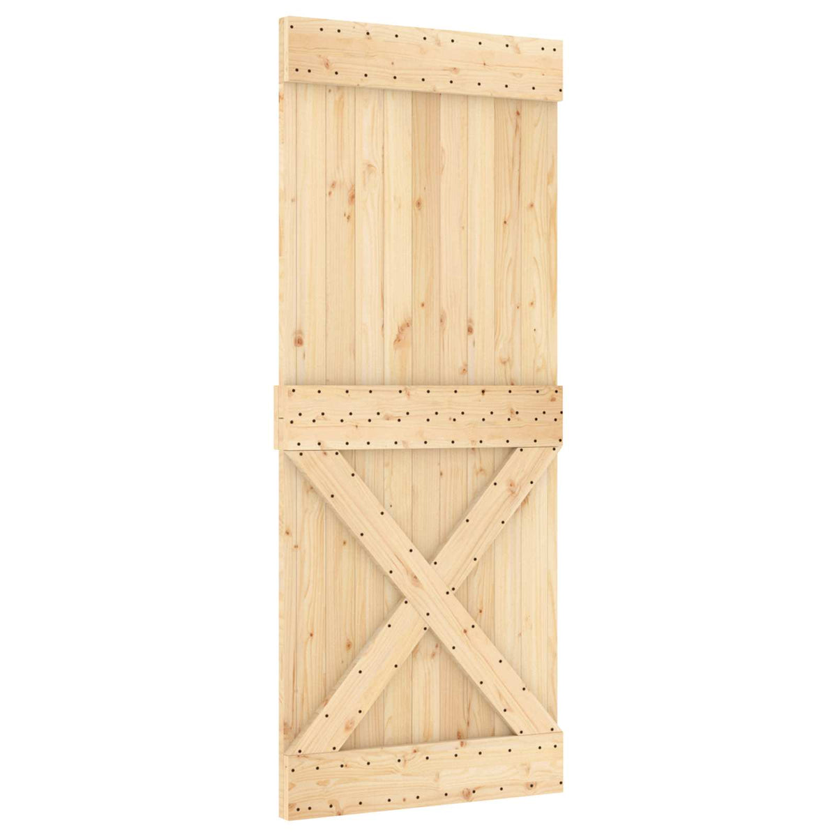 Vrata NARVIK 85 x 210 cm Čvrsta borovina (neobrađena) Prirodna