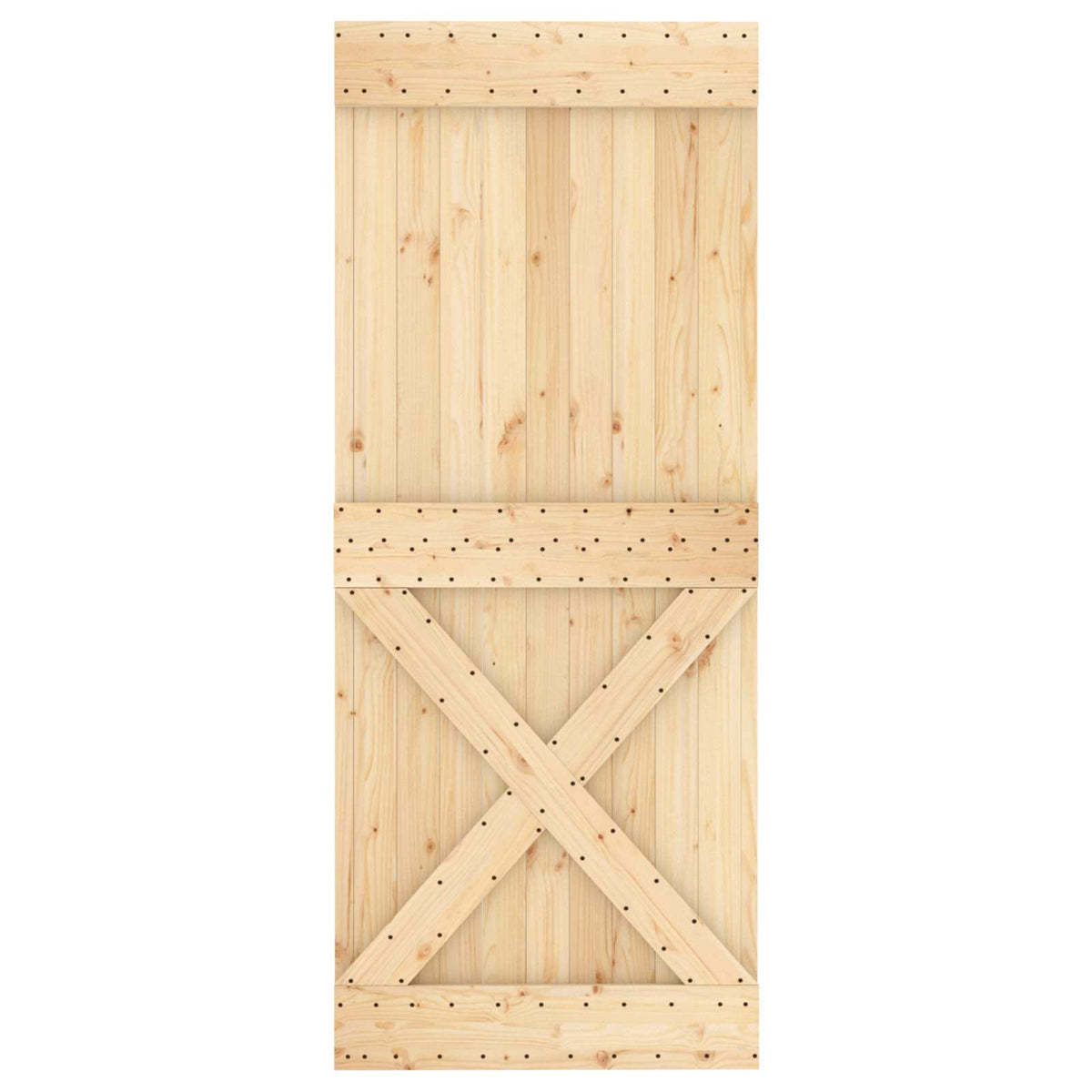 Vrata NARVIK 85 x 210 cm Čvrsta borovina (neobrađena) Prirodna