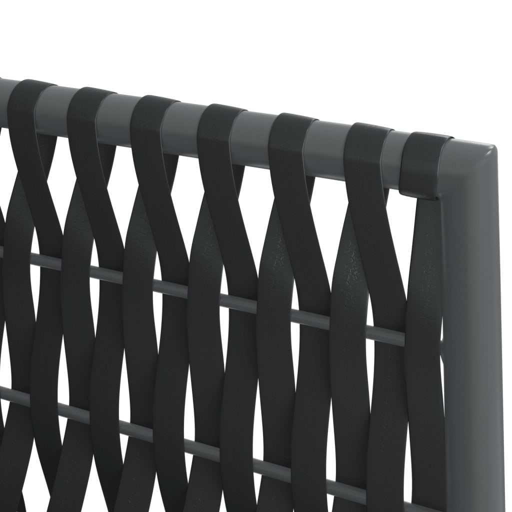 Vrtne stolice s jastucima 6 kom crne 54x61x83 cm od poliratana