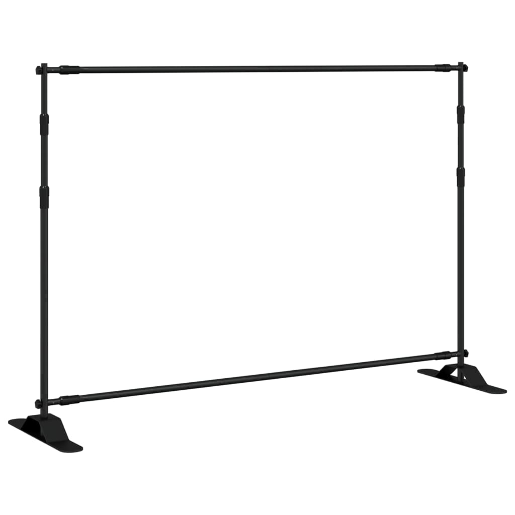Stalci za pozadinu 2 kom crni 305 x 243 cm čelični