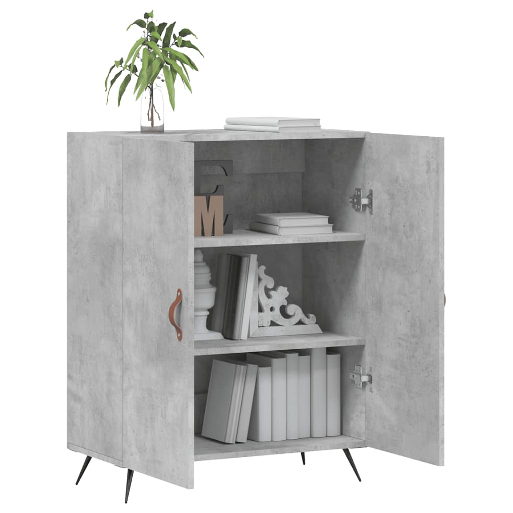 Komoda siva boja betona 69,5x34x90 cm od konstruiranog drva