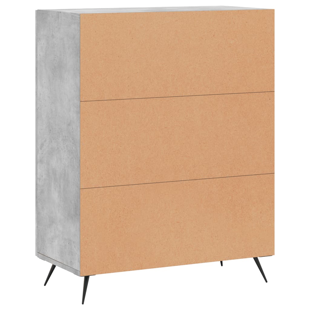 Komoda siva boja betona 69,5x34x90 cm od konstruiranog drva