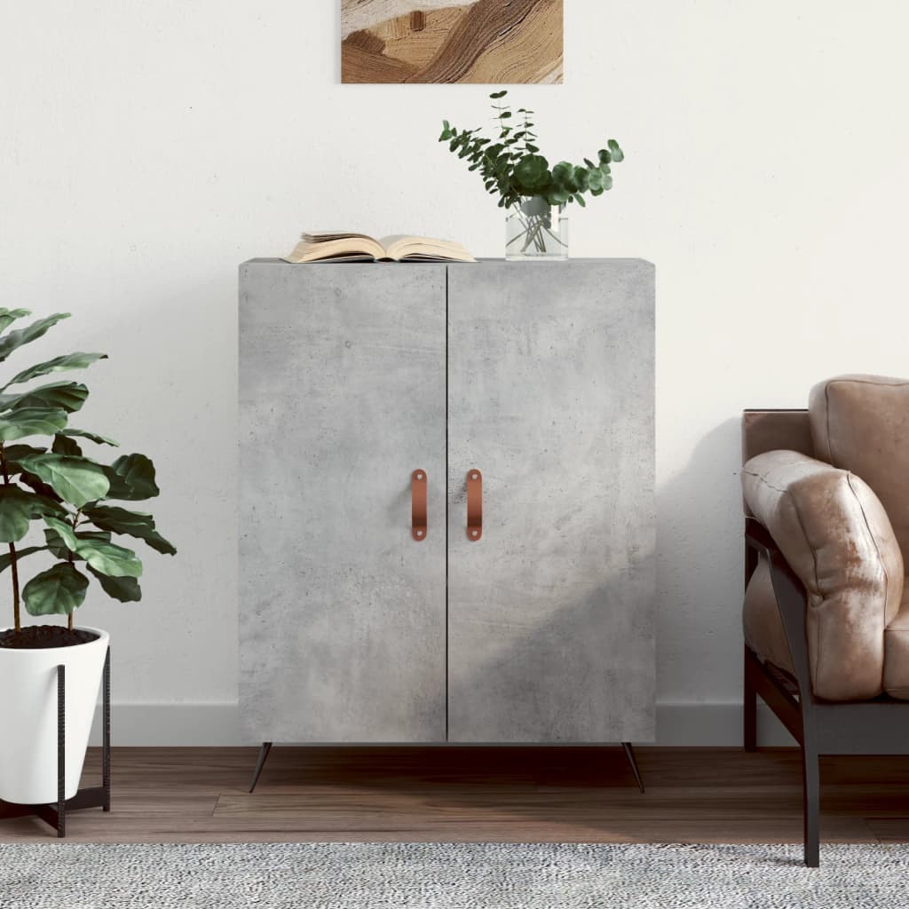 Komoda siva boja betona 69,5x34x90 cm od konstruiranog drva