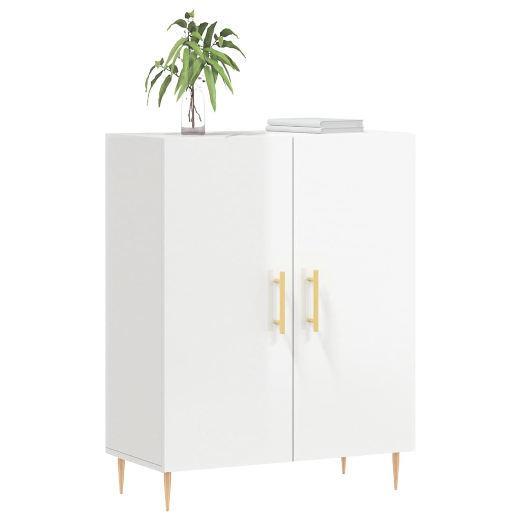 Komoda sjajna bijela 69,5x34x90 cm od konstruiranog drva